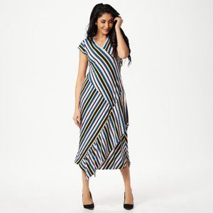 DuJour 3x Multi-Stripe Maxi Dress